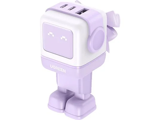 UGREEN Uno RG 3-Port Robot GaN Fast Charger 65W – Μωβ