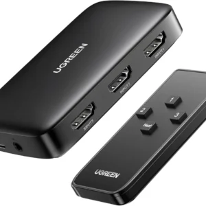 UGREEN HDMI Switch 3 In 1 Out 4K 60Hz με Τηλεχειριστήριο & USB-C (55857 / AW504)