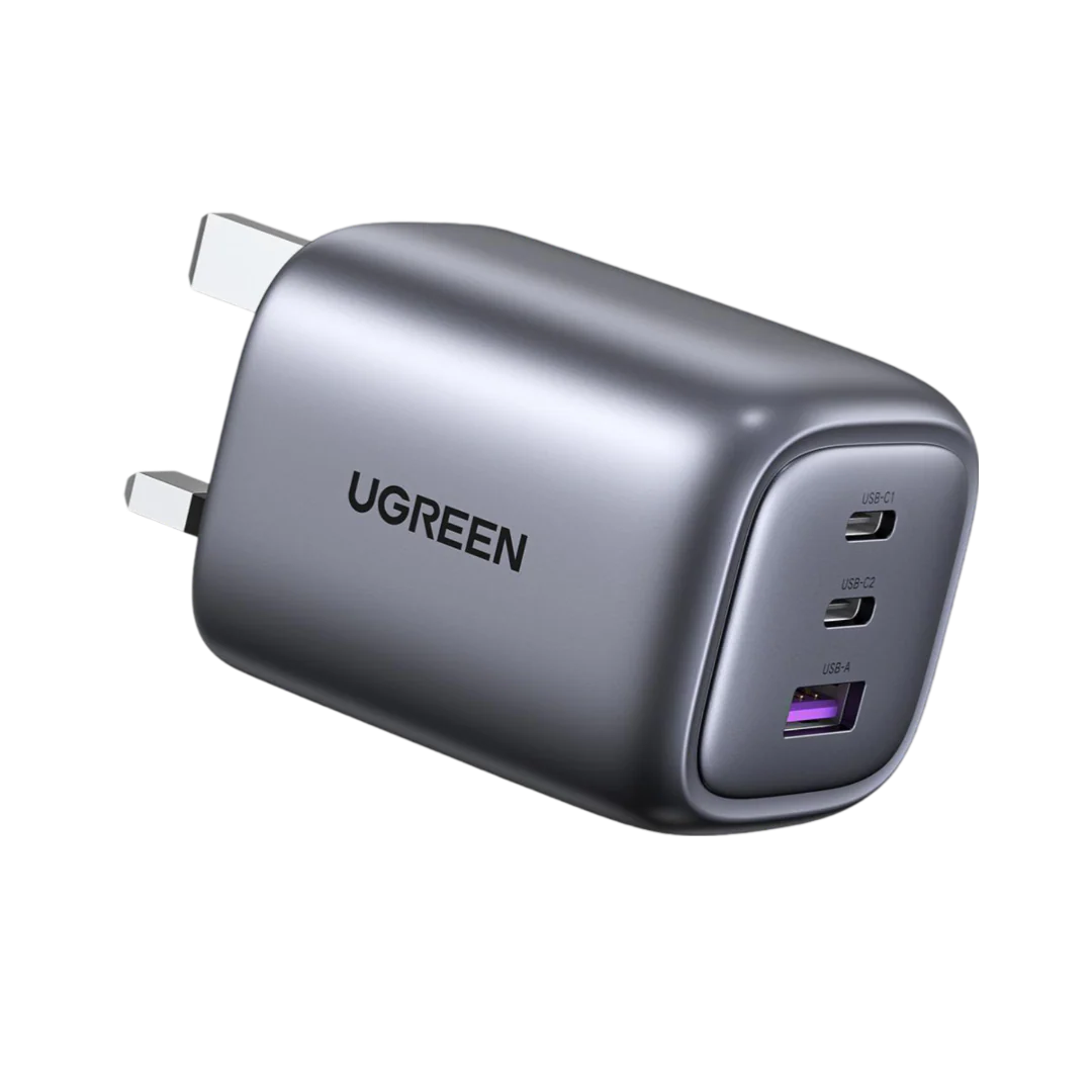 Ugreen Nexode S 65W GaN Φορτιστής Τοίχου 3 Θυρών (2x USB-C & 1x USB-A) – PD 3.0 / QC – Μαύρος