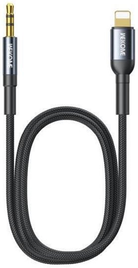 WEKOME GEEKER WDC-197 Καλώδιο Lightning σε 3.5mm AUX 1.2m Μαύρο