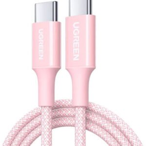 Ugreen USB-C to USB-C PD 60W Cable – Καλώδιο Φόρτισης 60W (3A) 1m Ροζ